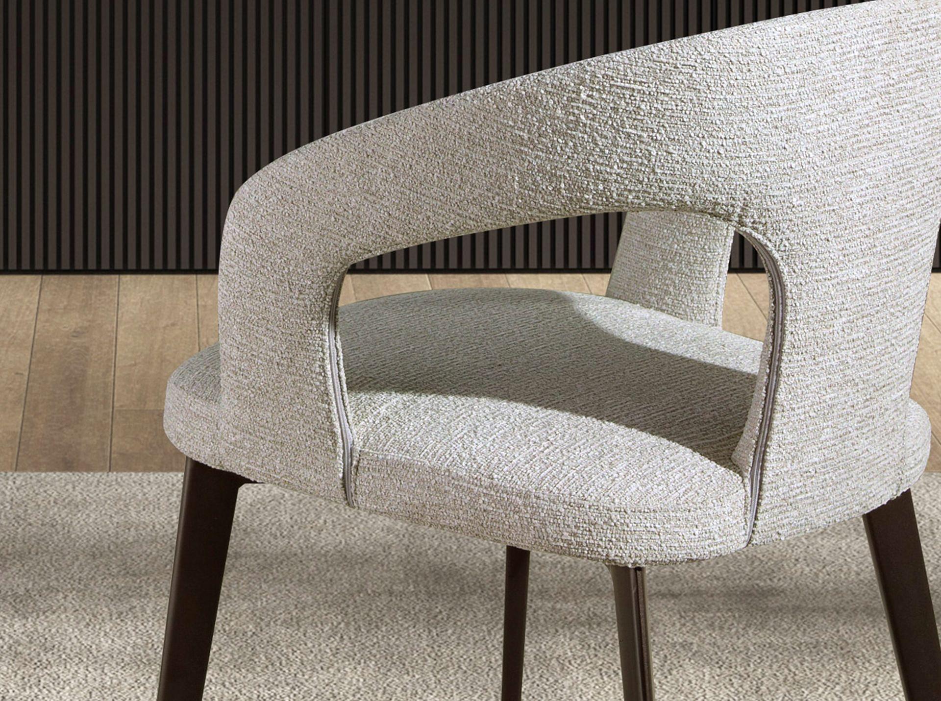 Dining chair textile white 4