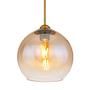 Pendelleuchte Jamessa Farbglas Gold 0
