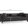 Gio 3-Sitzer Sofa Schwarzgrau 9