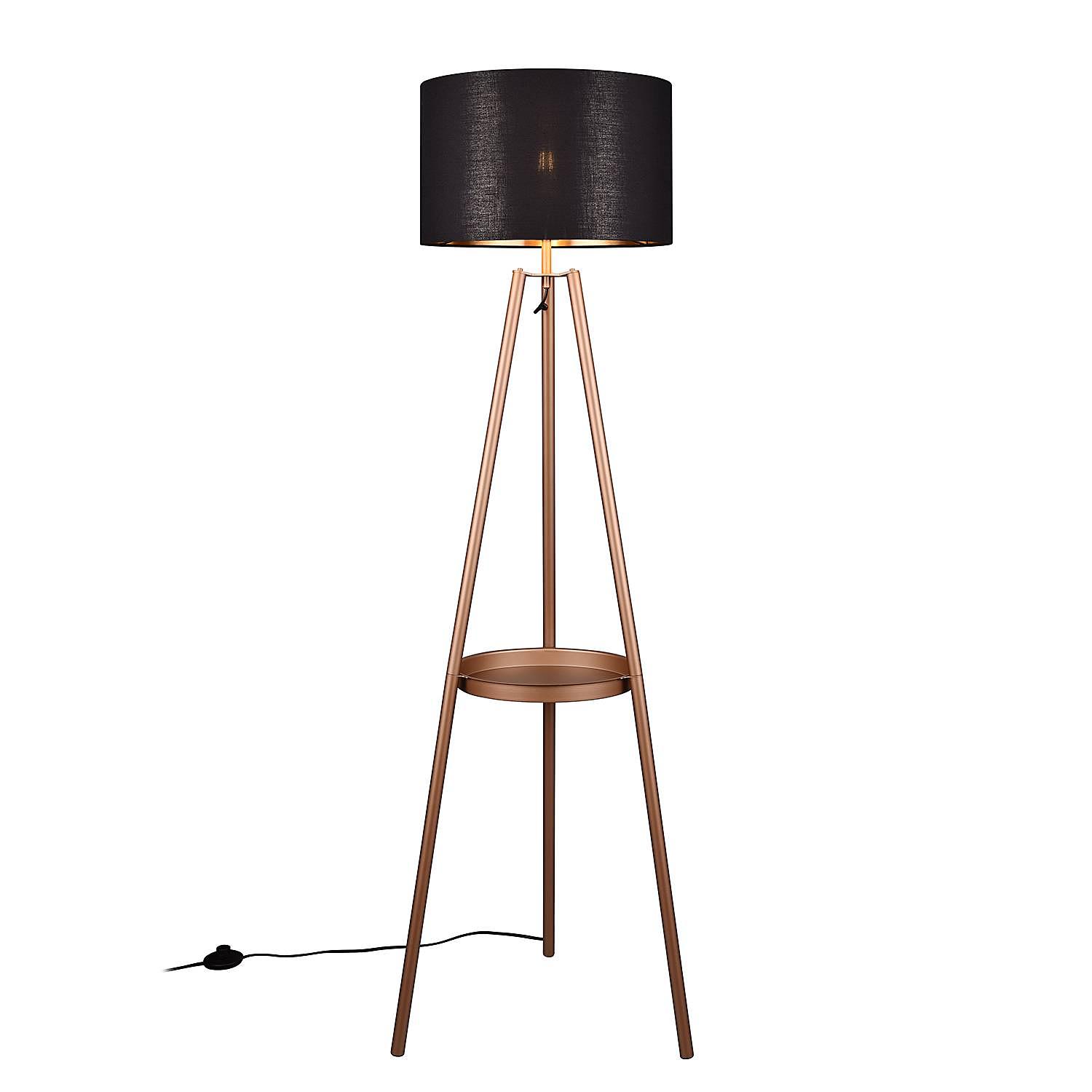 Colette Stehleuchte Webstoff Eisen Gold Schwarz 1