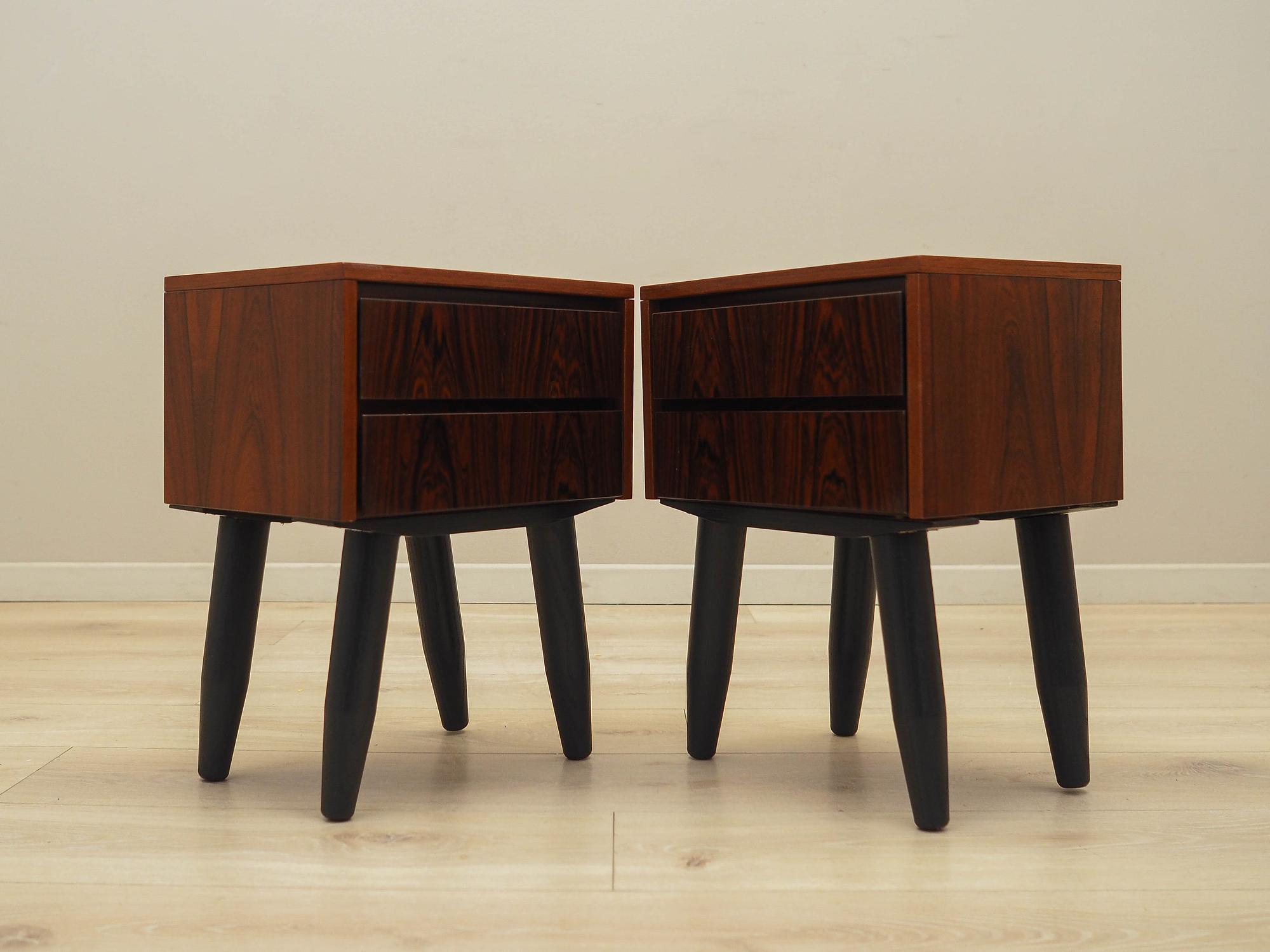 Nachttisch-Set 2-teilig Palisanderholz 1970er Jahre 8