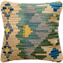Kilim Kissenbezug Wolle Mehrfarbig 0