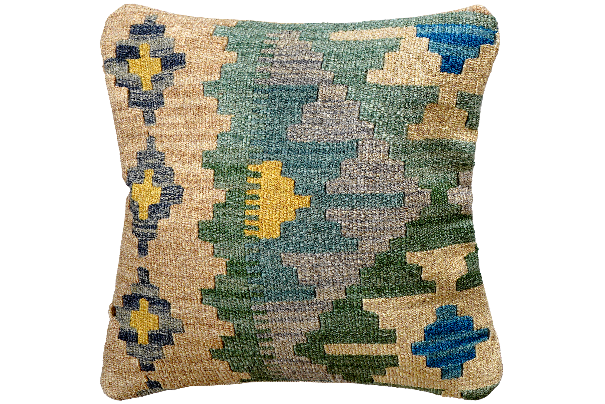 Kilim Kissenbezug Wolle Mehrfarbig 0