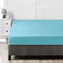 Fitted sheet cotton turquoise 100cm x 200cm 0
