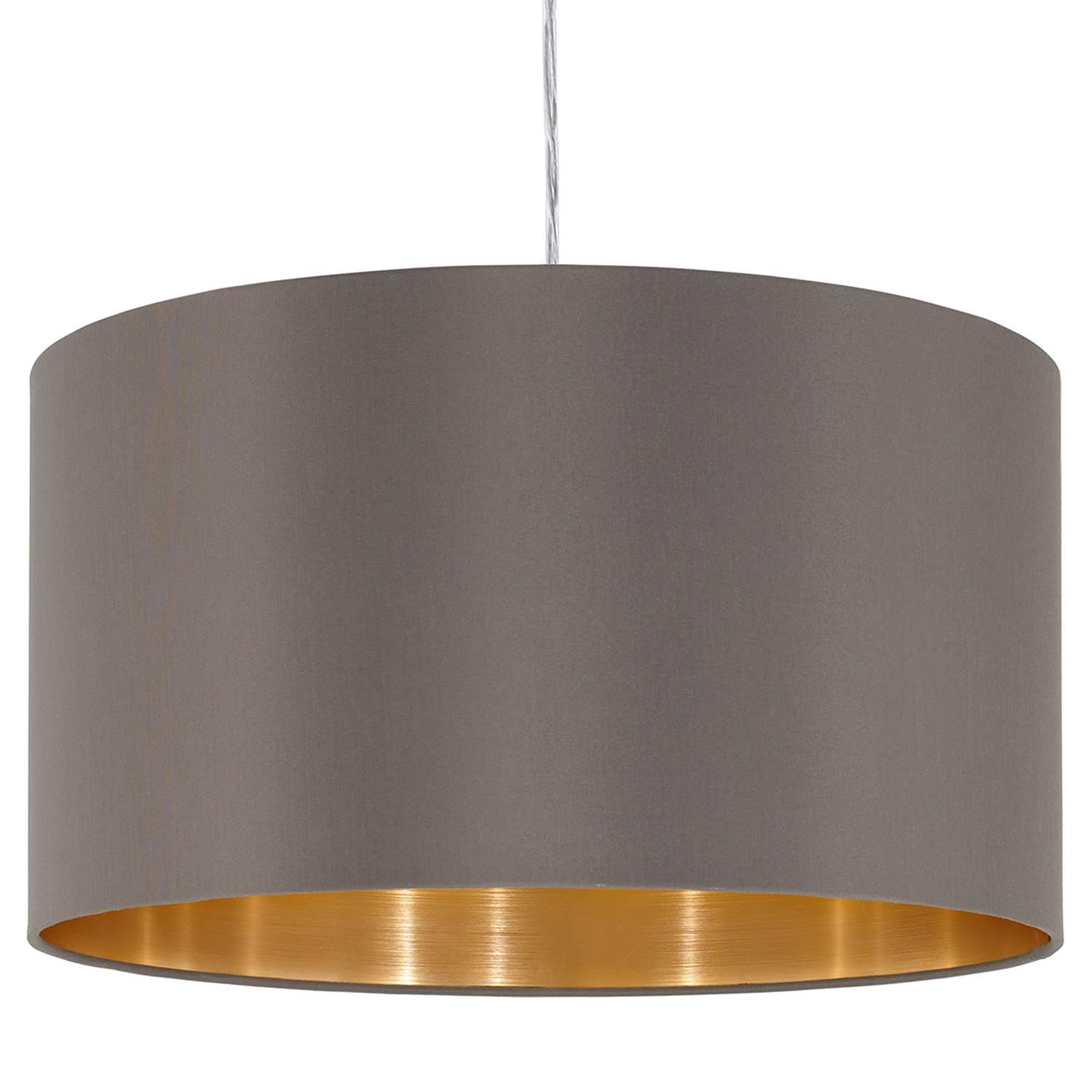 Pendelleuchte Maserlo I Mischgewebe Stahl Cubanit 0