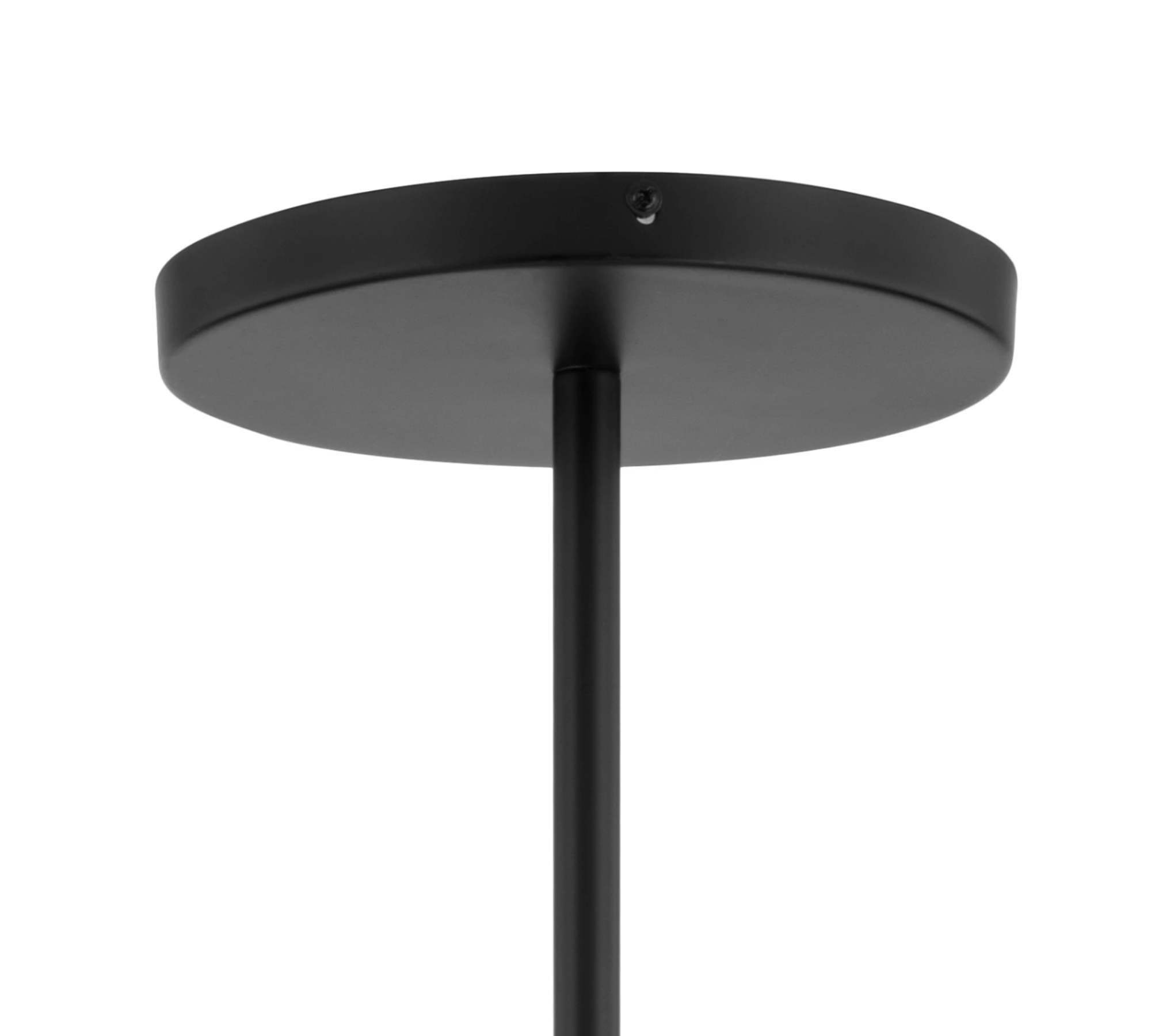 Pendelleuchte Opalglas Eisen Schwarz 5