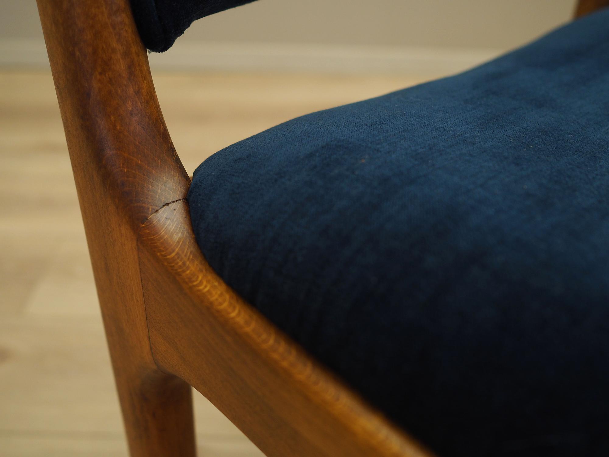 4x Dining chair Beech wood 1950s 5