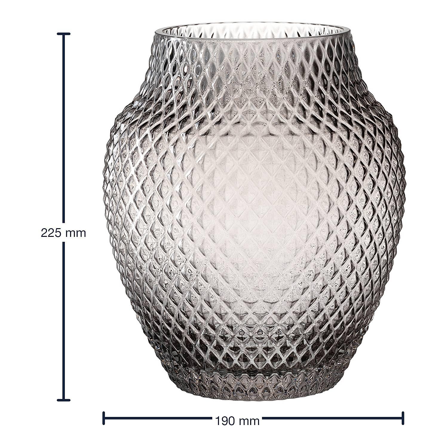 Vase Poesia II Glas Grau 4