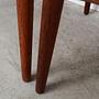 Vintage Chair Teak Wood Textile Grey 1960s 12