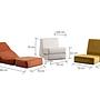 Origami Sessel Chaiselongue Umwandelbar Senfgelb 7