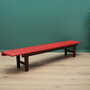 Vintage Bank Teakwood Synthetic Leather Red 1990s 3