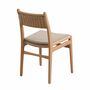 2x Esszimmerstuhl Textil Holz Beige 3