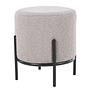 Polsterhocker Bumyra Bouclé Metall Taupe 1