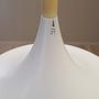 Vintage pendant lamp metal white 1960s 7