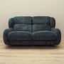 2-seater sofa velvet blue 1970s 1