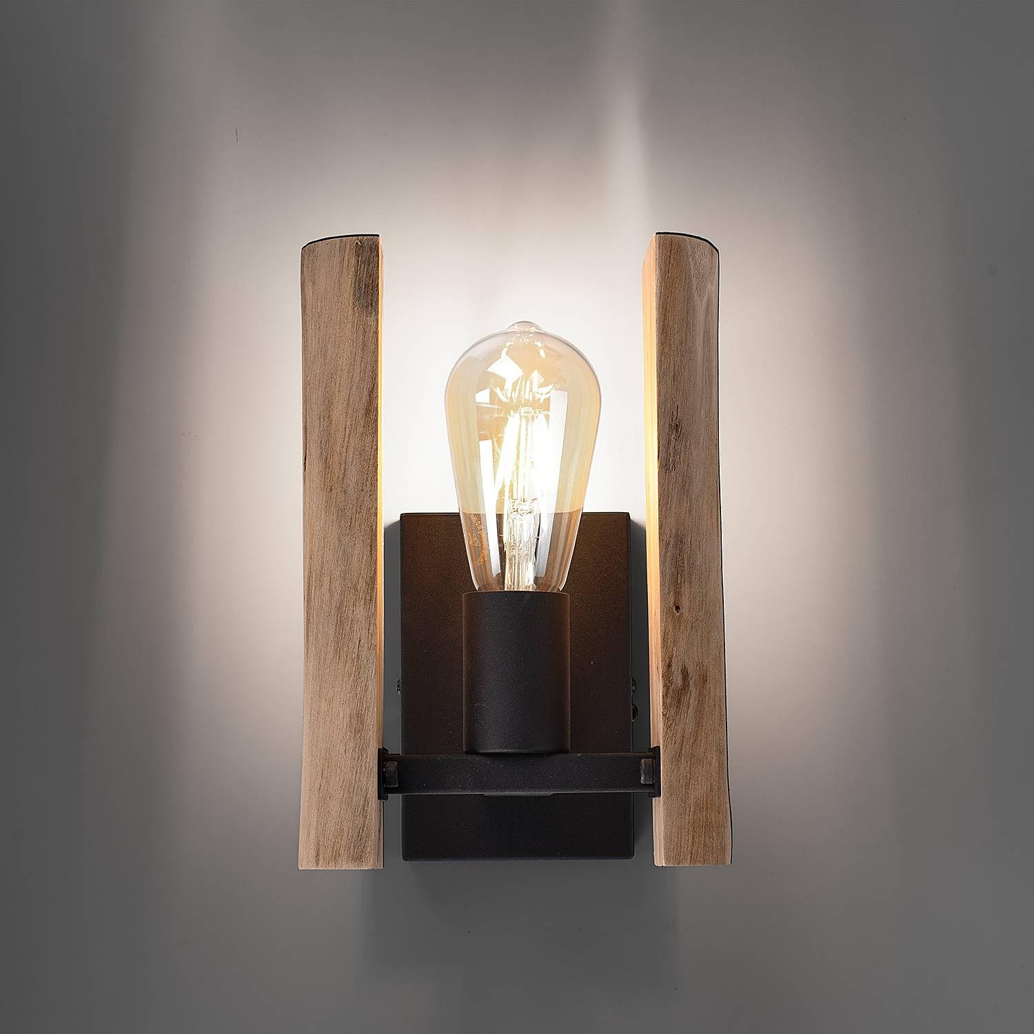 Log Wall Lamp Iron Eucalyptus 1-light 3