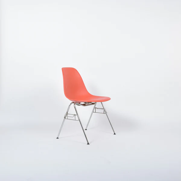 Eames DSS Plastic Side Chair Poppy Red 0