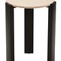 Palermo Runder Beistelltisch Marmorplatte Creme Schwarz 1