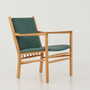 Vintage chair Beech wood Green 1970s 8