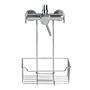 Thermostat-Dusch-Caddy Milo Edelstahl Silber Transparent 3