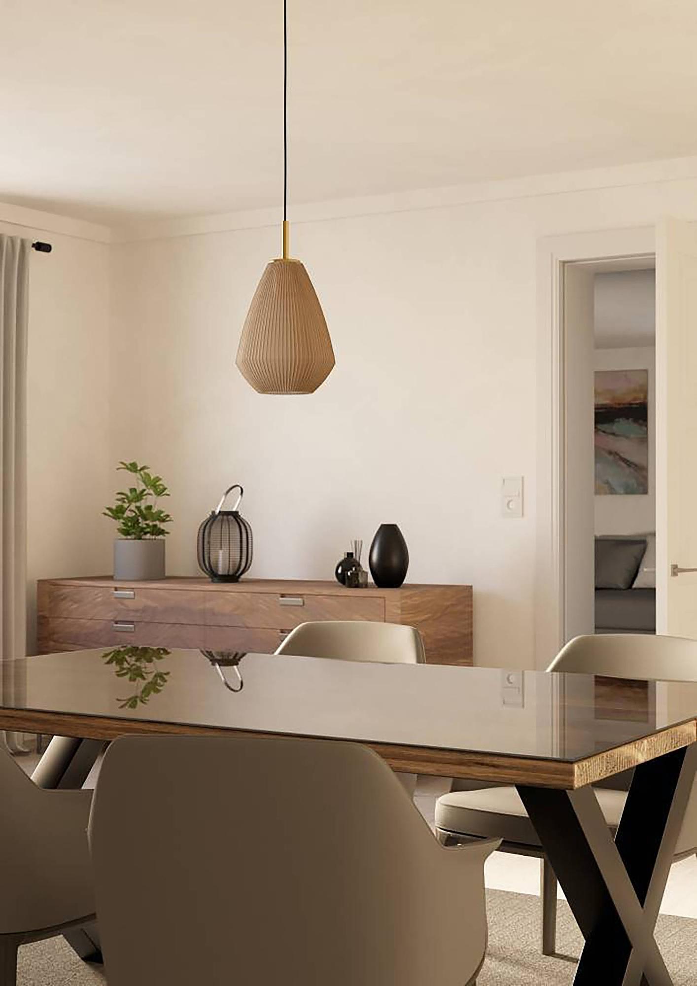 Caprarola Frosted Pendant Lamp Glass Steel Single-flame 3