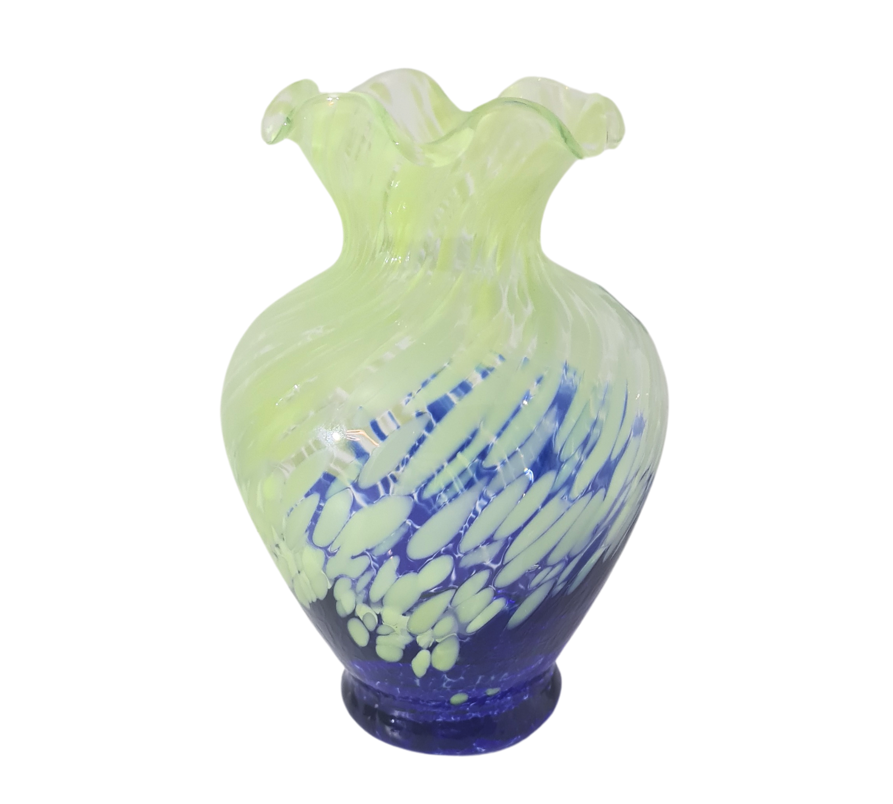 Vase Muranoglas Blau Grün 0