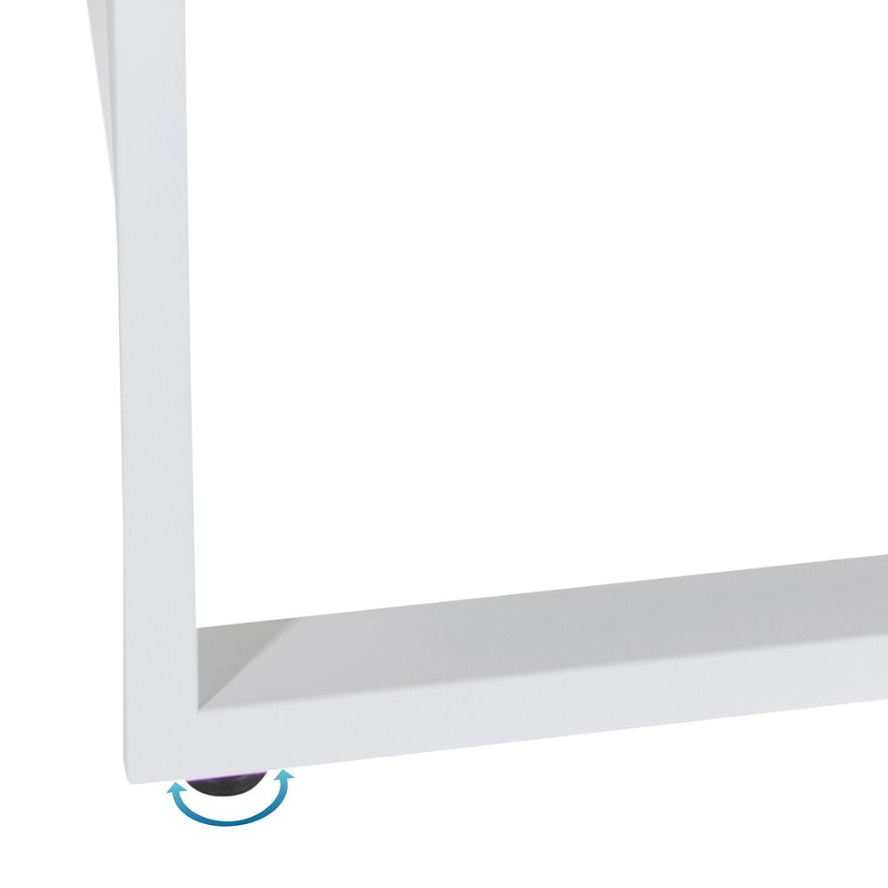 Workspace Light I Scrivania Legno Acciaio Grigio Bianco 2