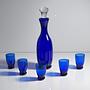 Decanter & Shot glasses Glass Cobalt blue 0