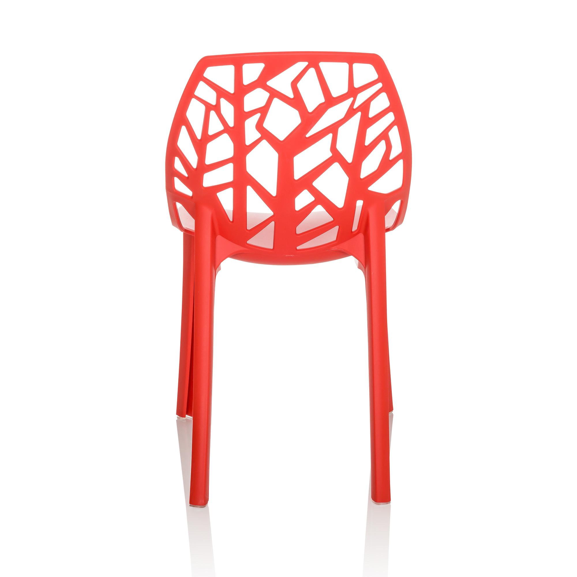 ARTIFO TRI Sedia da giardino indoor e outdoor impilabile Rosso 9