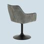 2x Armchair tufted velvet grey 3