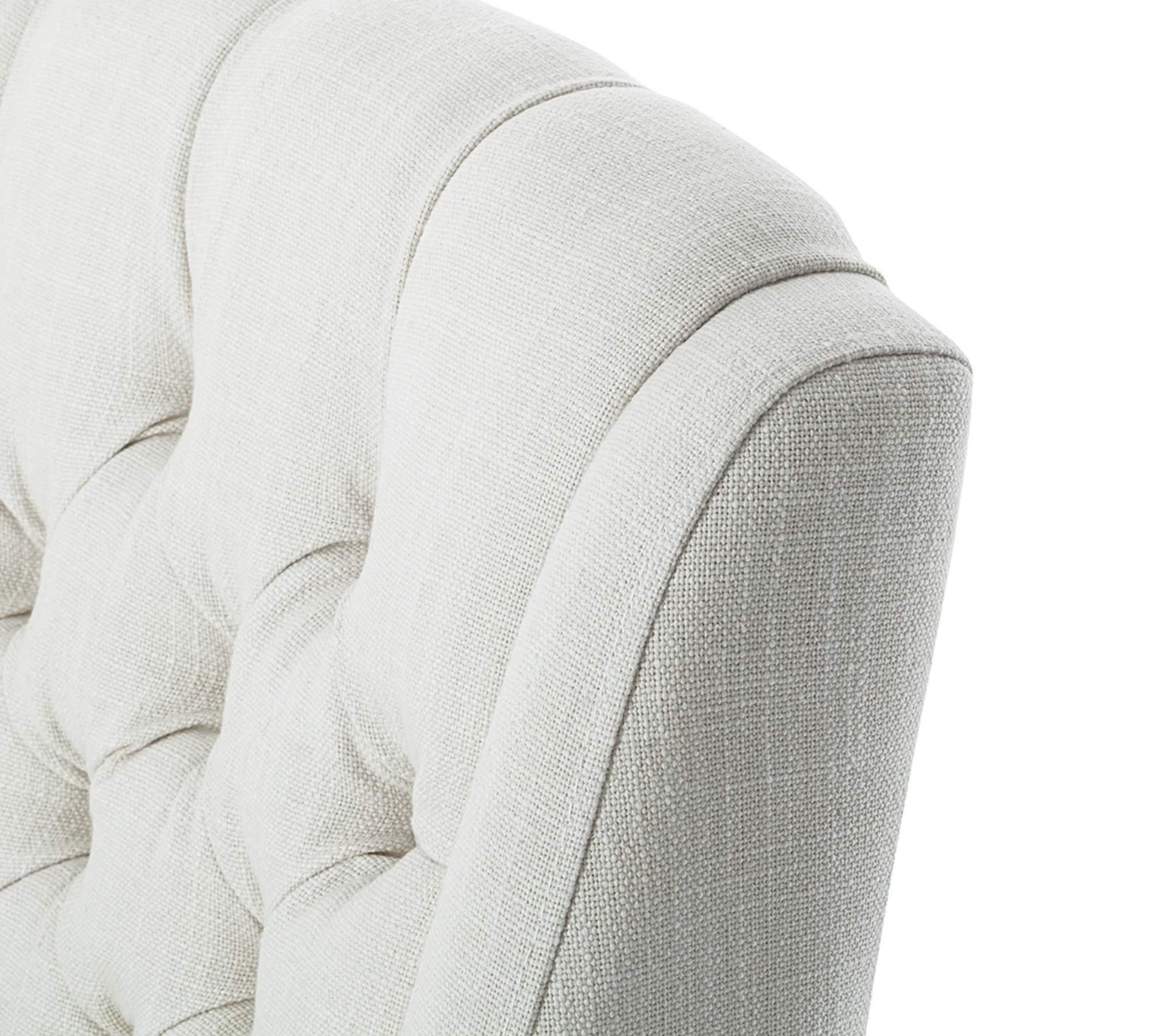 Armlehnstuhl Webstoff Weiß 4