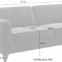 Pablo Sofa 3-Sitzer Textil Petrol-Grün 7