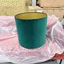 Lampshade Velvet Metal Green Gold 4