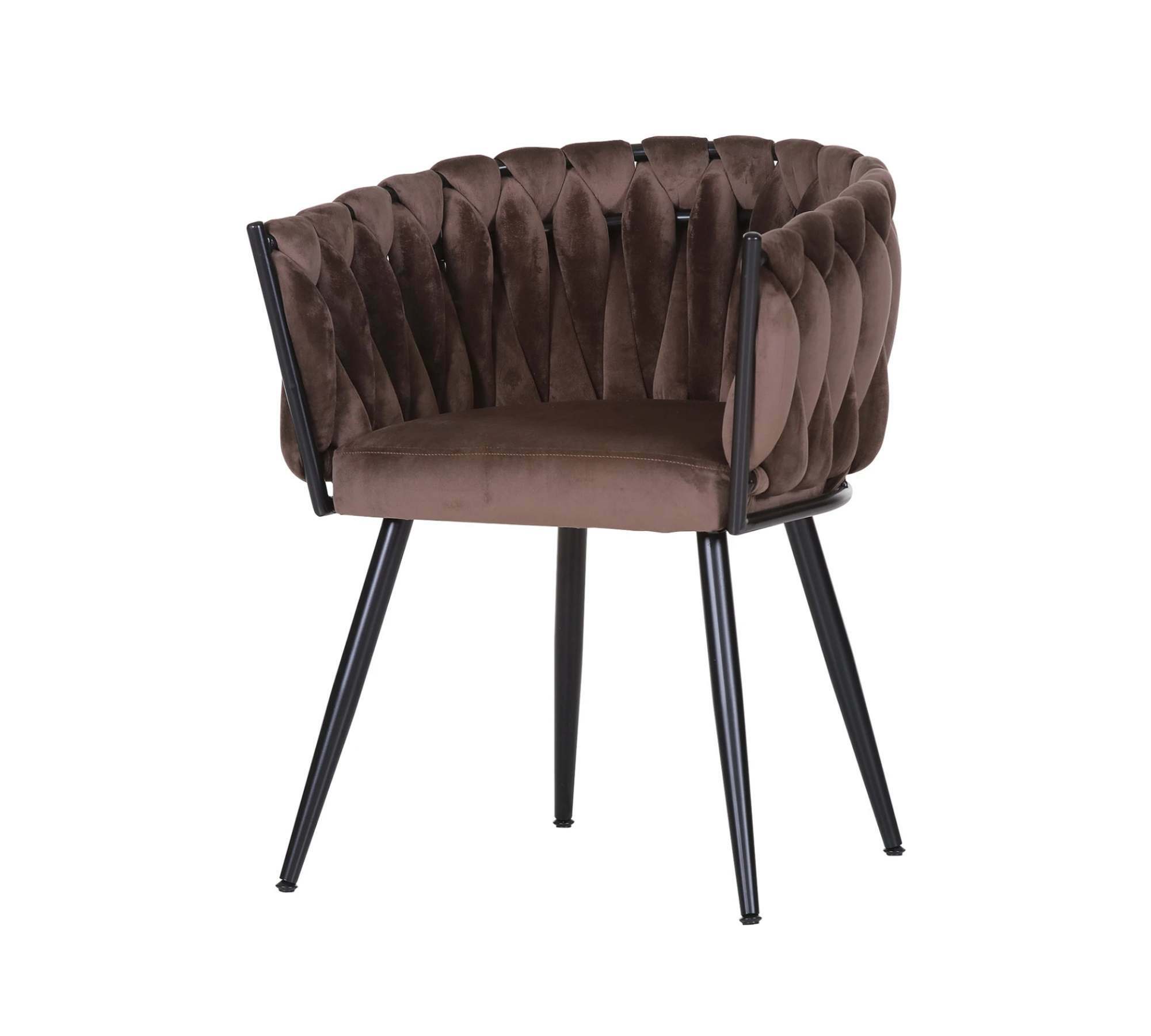 Armchair Velvet Iron Brown 0