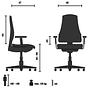 SOLAO CORD Bürostuhl Drehbar mit Rollen Cord-Optik Beige 4