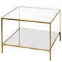 Beistelltisch Pag I Glas Metall Gold 0