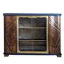 Glasvitrine Holz Braun Gold 1