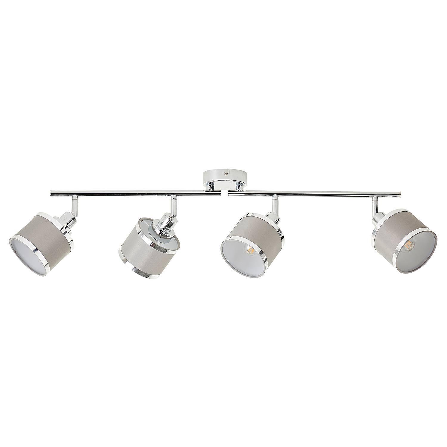 Alexia ceiling light 4-bulb iron mixed fabric 1