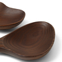 Os Salatbesteck Holz Braun 1