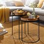 2x Conesa Beistelltisch Aluminium Gold Schwarz 2