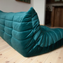 Togo Sofa 3-Sitzer Samt Petrol 6