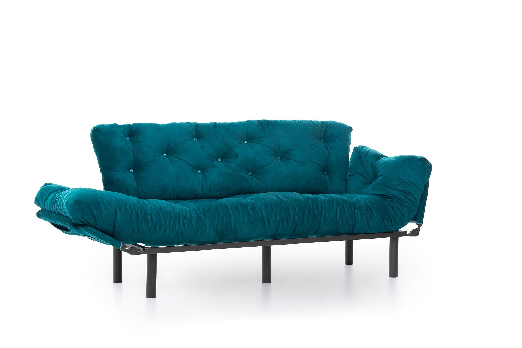 Nitta Triple Schlafsofa 3-Sitzer Petrol Grün 8