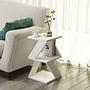 Albeni Side Table Wood Veneer White 1