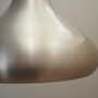 Lampada a sospensione metallo grigio anni '70 6