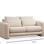 Lily 2-seater sofa cream 7