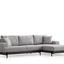 Eti Black Ecksofa Rechts Grau 6