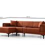Horizon corner sofa Left Red 7