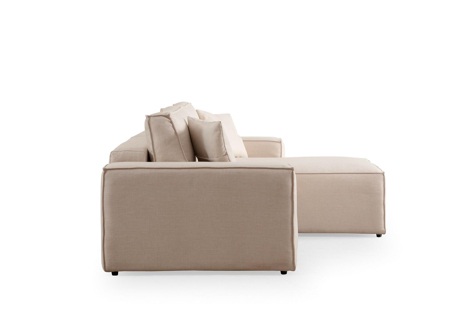 Sofa Chaise Lounge Right Beige 7