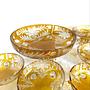 Small Bowl Set 11-Piece Crystal Glass Amber Color 2