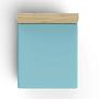 Fitted sheet cotton turquoise 100cm x 200cm 1